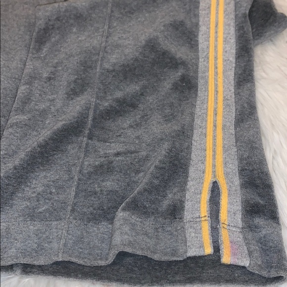 Vince Velour Wide Leg Side Stripe Track Pant Medium Grey Size Small - Picture 6 of 10